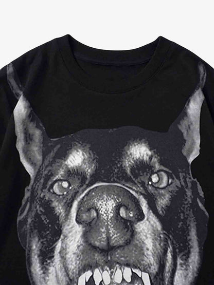 Thesupermade 3D Printed Doberman Dog Head Hip Hop T-shirt - 2063 