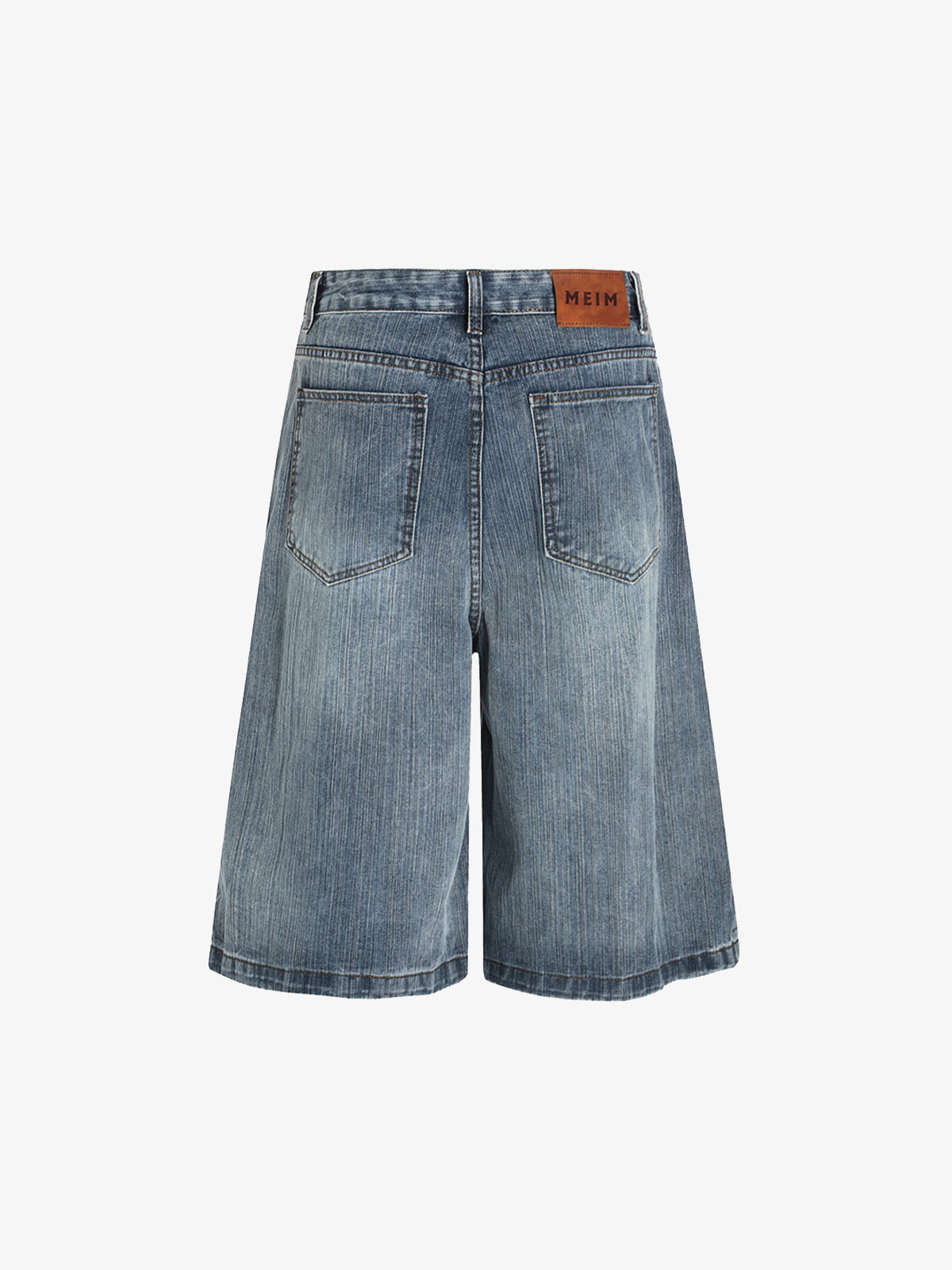 Washed Distressed Deconstructed Riveted Jorts 