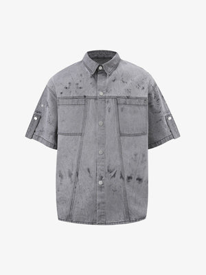 Distressed Washed Workwear Denim Set 