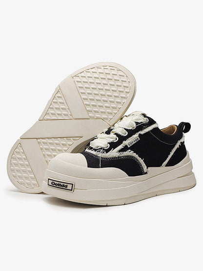 Raggedy Round Toe Sneakers - 2368 