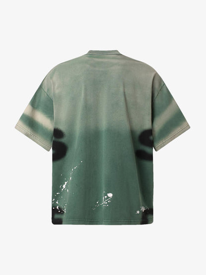 Ink Splash Letter Print T-shirt - 2414 