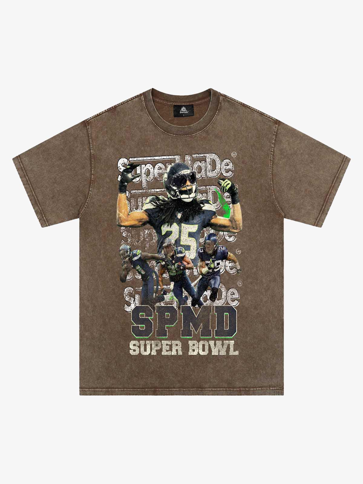 Super Bowl Football Print T-shirt - 2309 