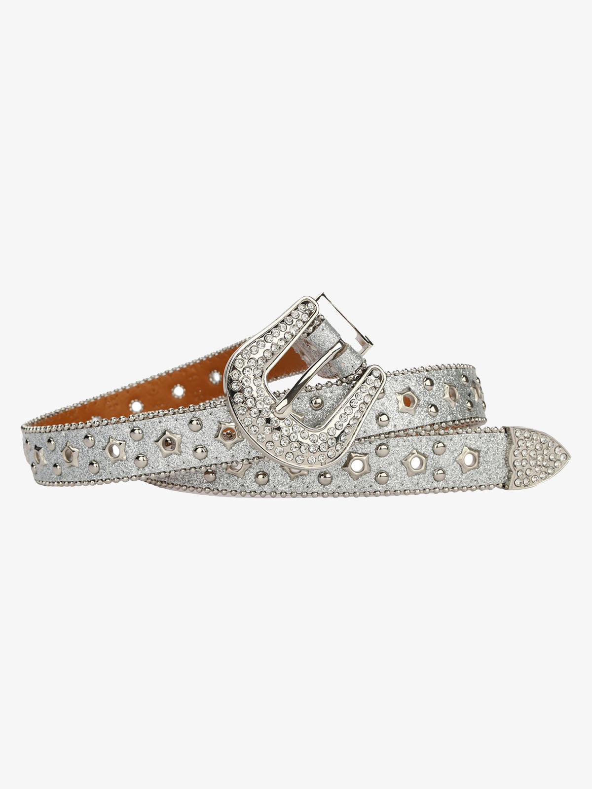 Sparkling Silver Rhinestone Embellishments Belt - 2446 