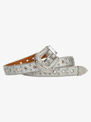 Sparkling Silver Rhinestone Embellishments Belt - 2446 