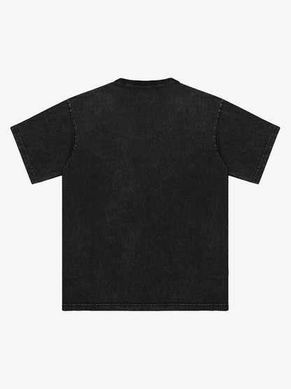 Thesupermade Vintage Washed Dark Print T-shirt 