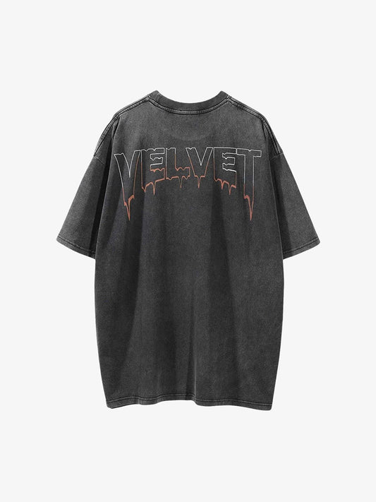 Thesupermade Character Printed Washed & Aged T-Shirt - 2055 