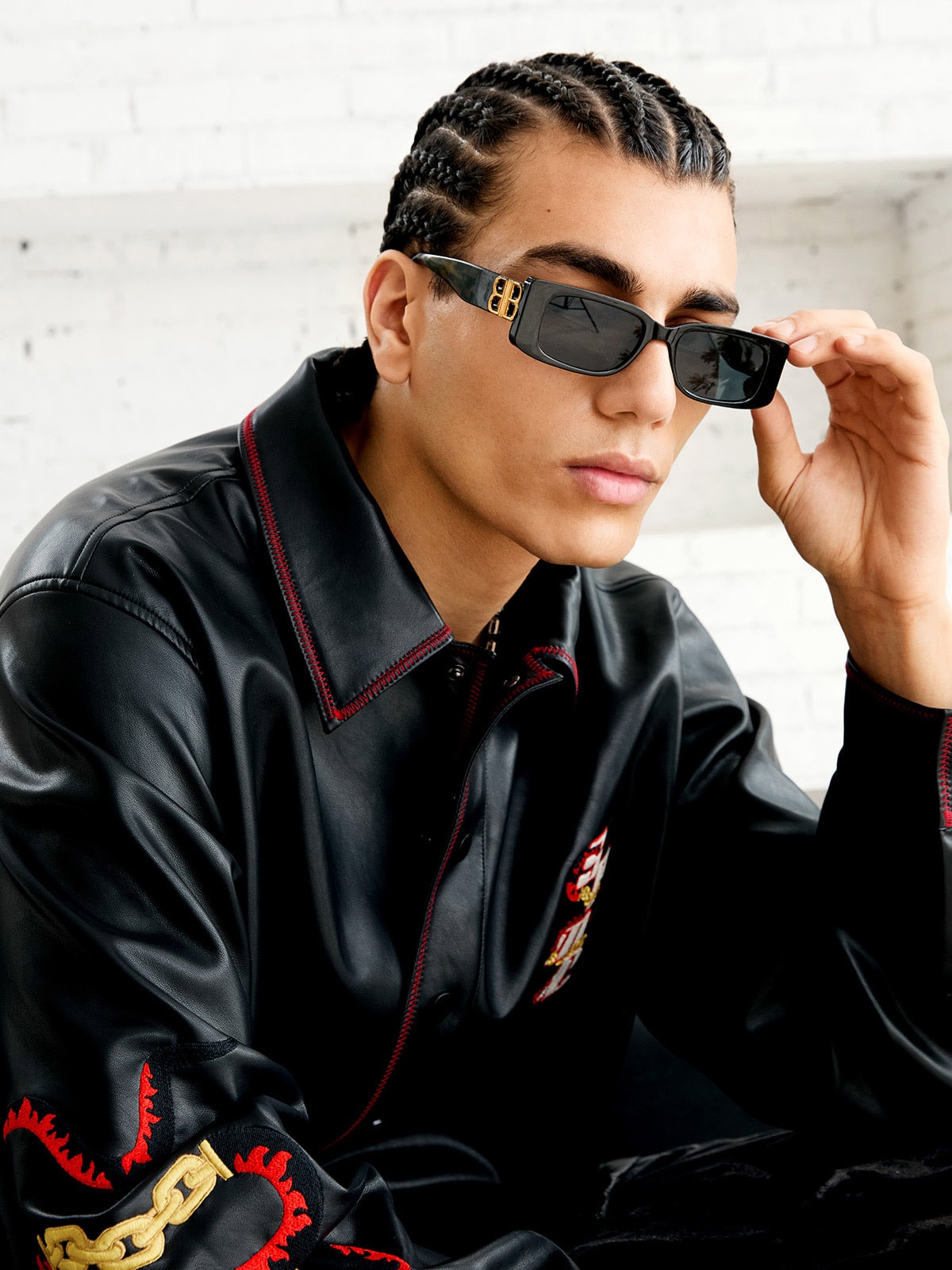 Original Embroidered Leather Shirt 