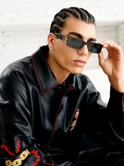 Original Embroidered Leather Shirt 
