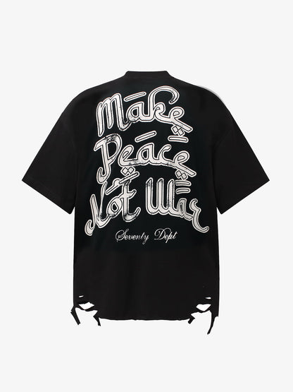 Graffiti Letters Devil Design Graphic T-Shirt 