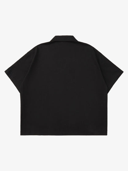 Thesupermade American Retro Letter Embroidered Shirt 