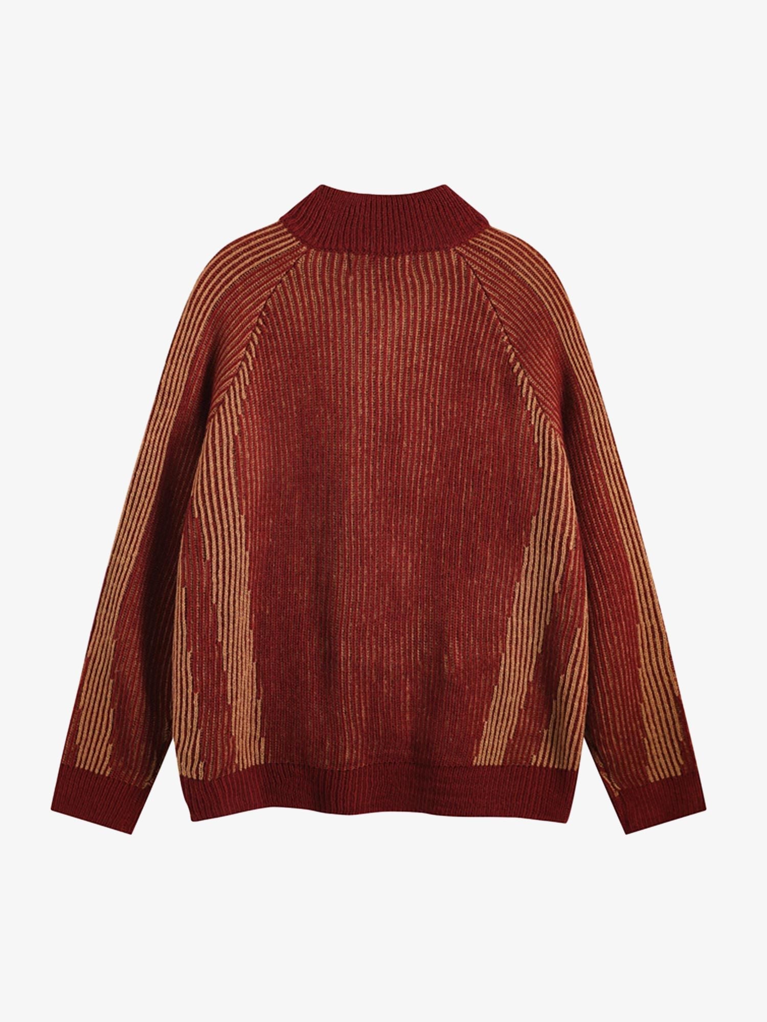 Thesupermade Stand Collar Cardigan Zip Up Sweater 