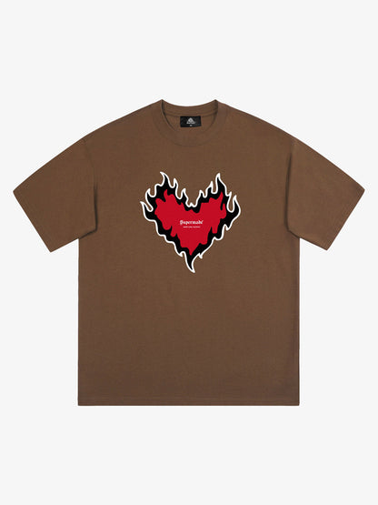 Thesupermade Heart Print T-shirt 