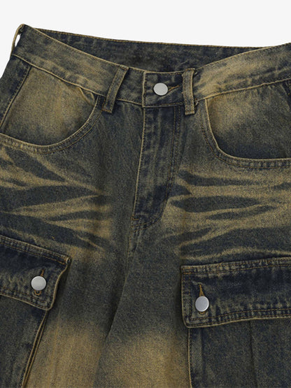 Thesupermade Multi-pocket Cargo Jeans - 1919 