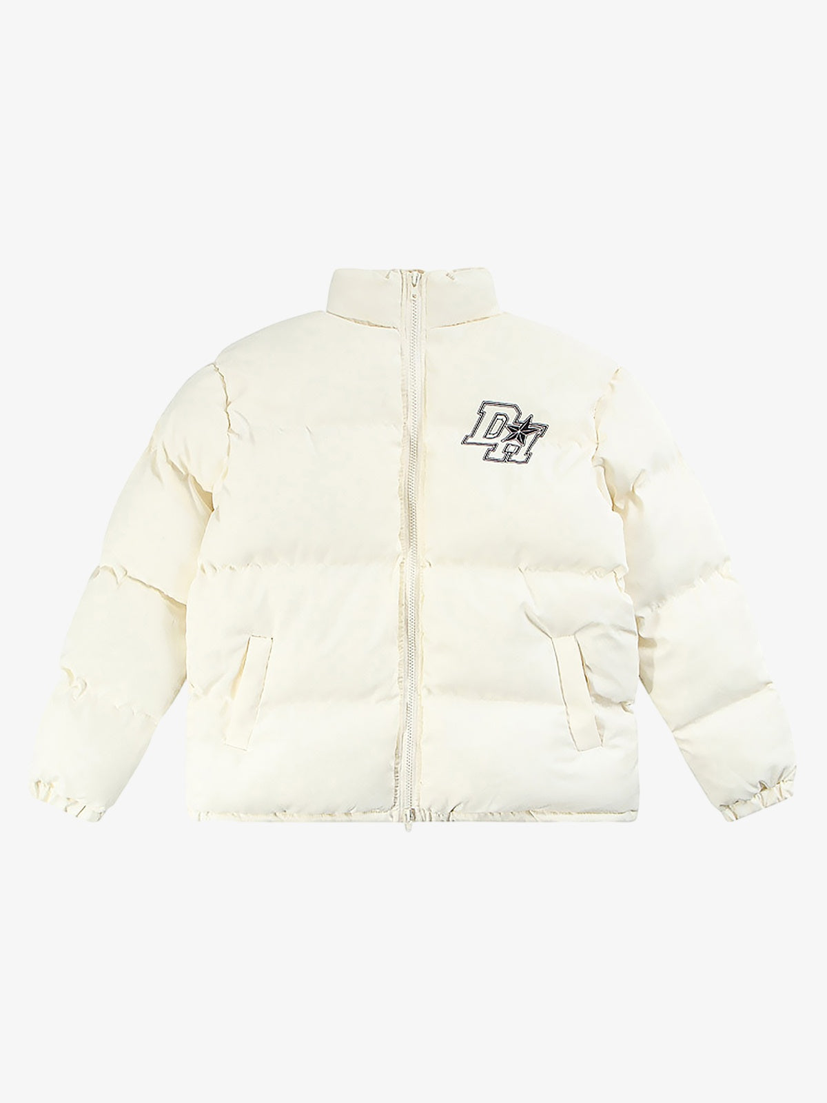 Retro Letter Print Down Jacket - 1393 