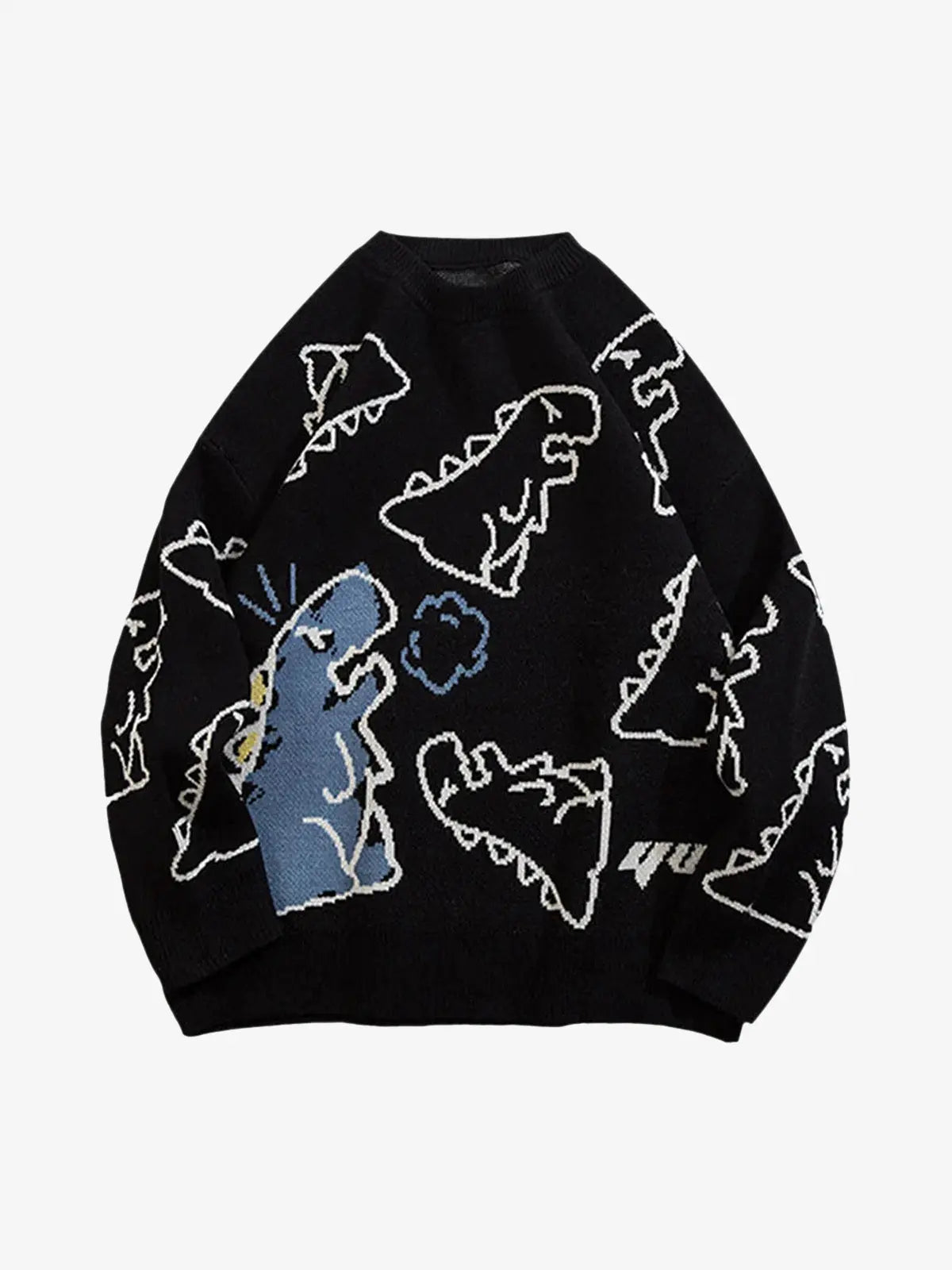 Thesupermade Cartoon Dinosaur Printed Sweater - 1004 