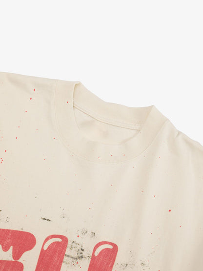 Retro Washed Dissolved Heart T-shirt 