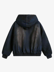 Cotton Washed Fur Hooded Jacket - 2265 