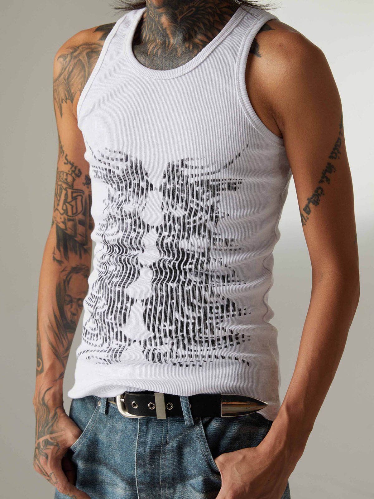 Street Skeleton Print Vest 