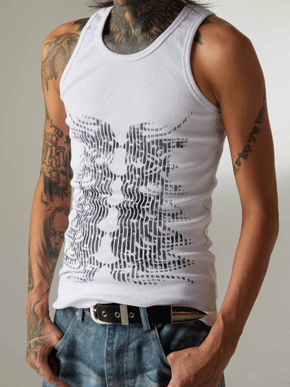 Street Skeleton Print Vest 