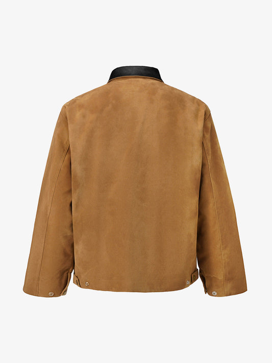 Vintage Heavy Suede Quilted Work Jacket 