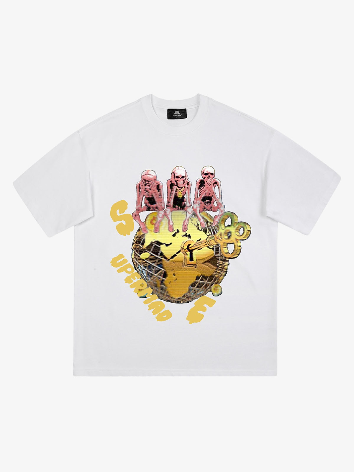 Thesupermade Retro Skull Printed T-shirt 