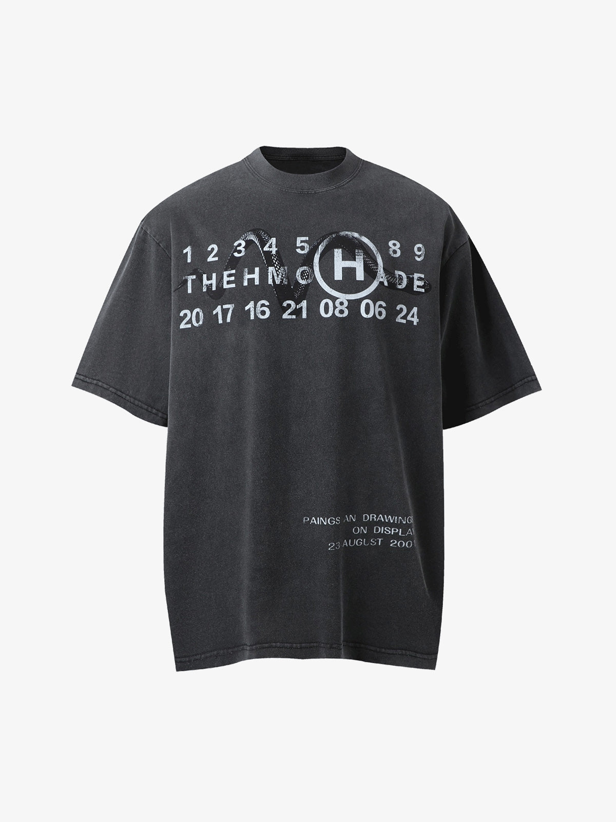 Thesupermade Washed Digital Art Street Rap T-Shirt 