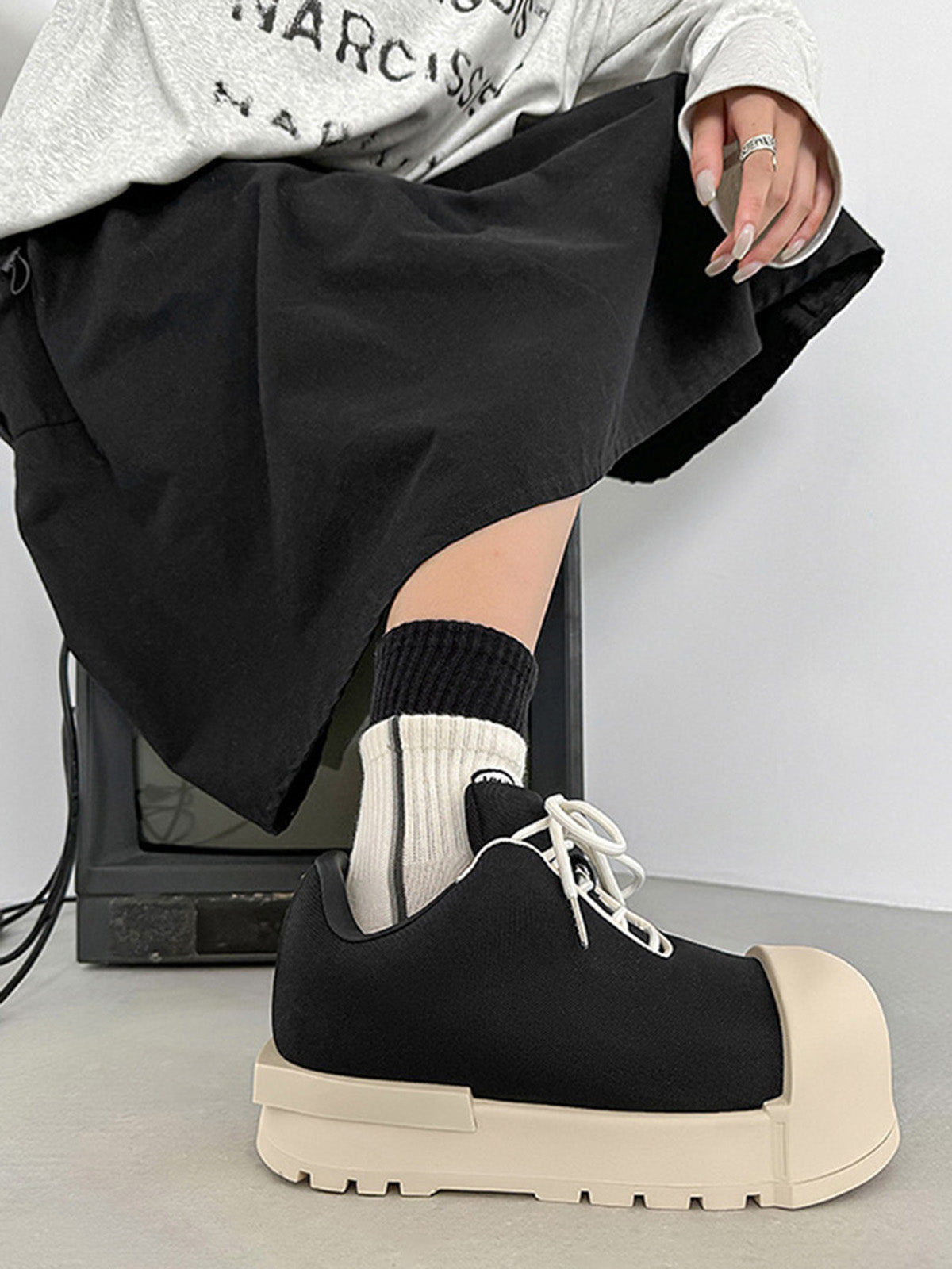 Thesupermade Low Top Canvas Platform Sneakers - 2213 