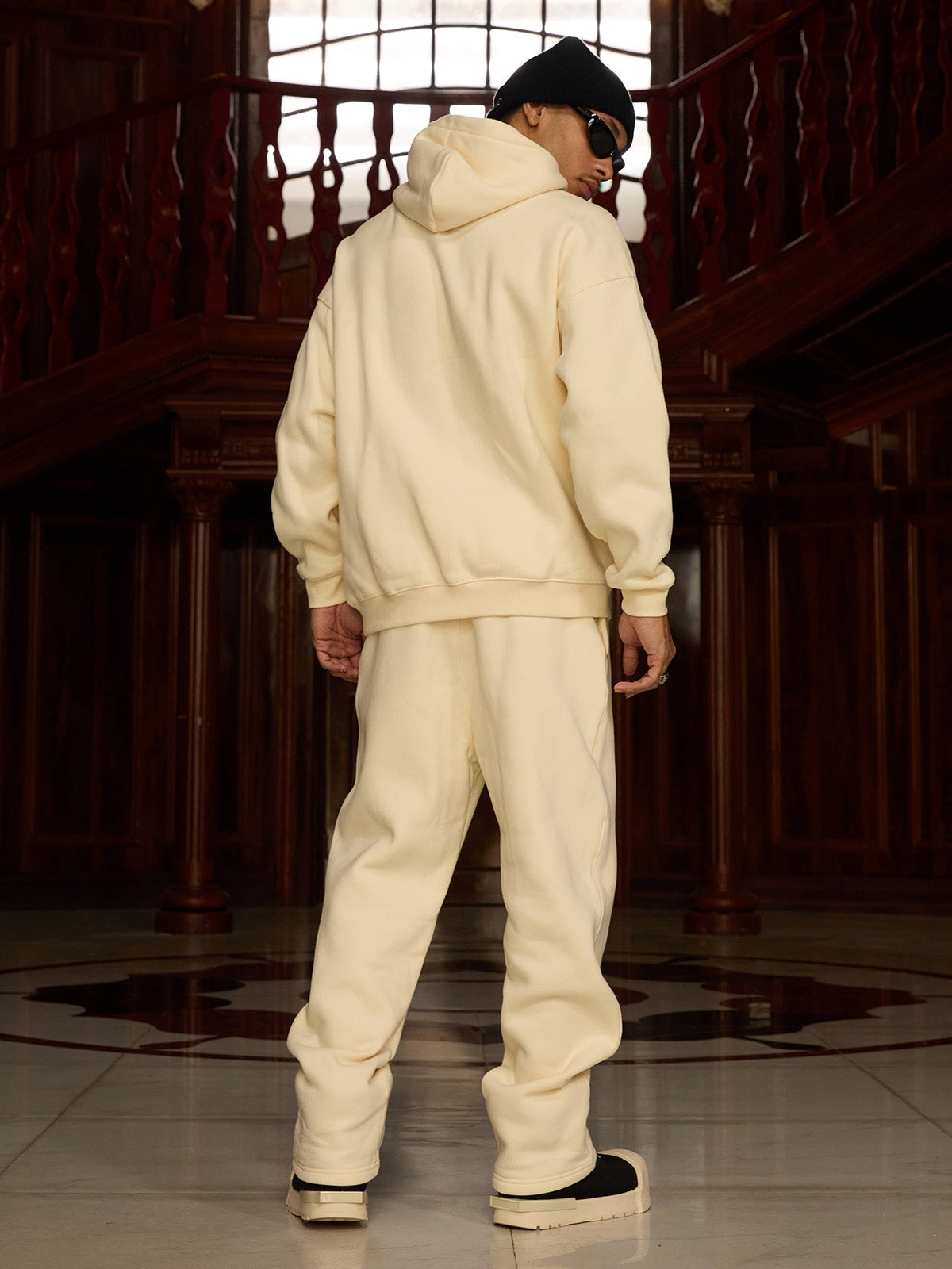Thesupermade Street Hip-Hop Letters Fleece Tracksuit - 2230 