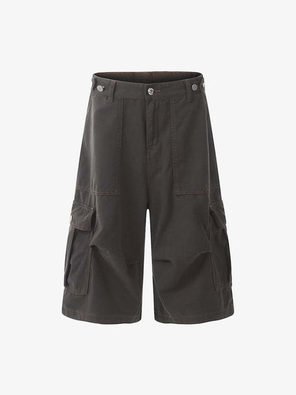 Thesupermade High Street Multi-pocket Workwear Casual Jorts 
