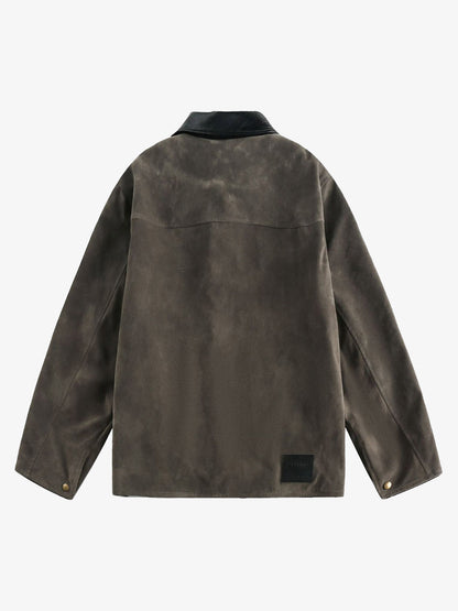 Retro Suede Detroit Motorcycle Jacket 