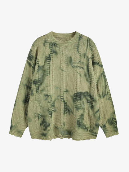 Thesupermade Tie-Dye Wasteland Style Sweater - 2187 