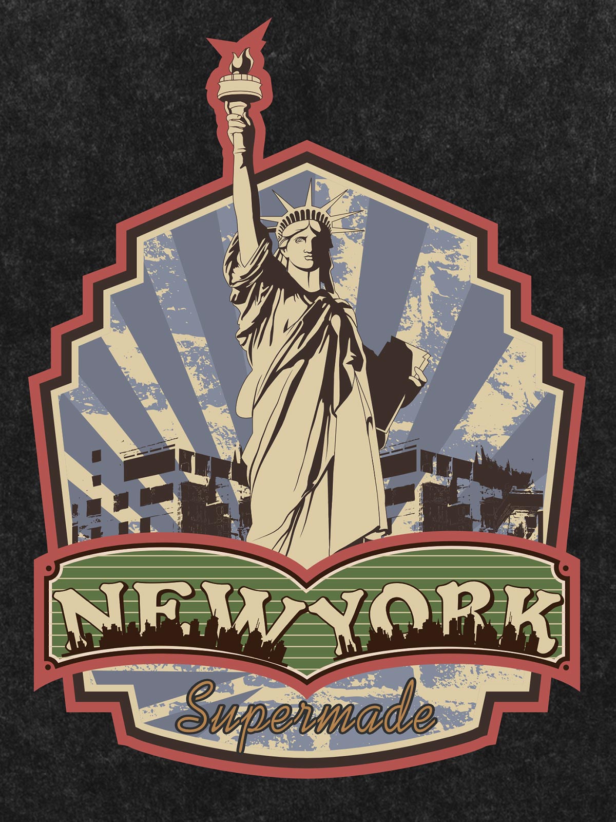 Orginal Street Statue of Liberty Independence Day T-shirt 