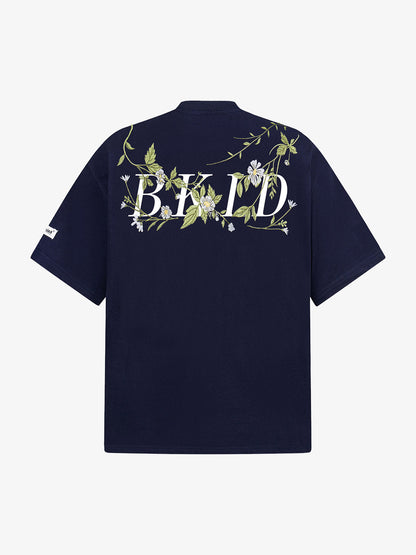 Floral Embroidered Oversized Short Sleeve T-Shirt 