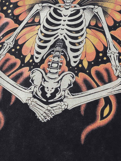 Thesupermade Vintage Skull Crew Neck Sweatshirt 