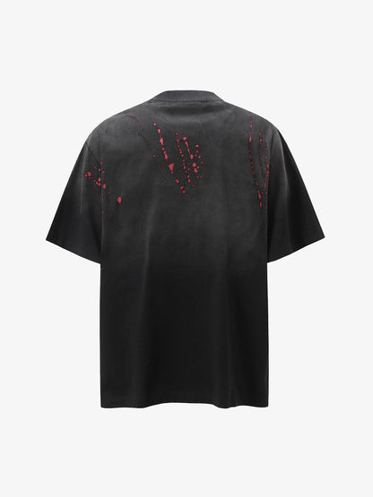 Vintage Washed Dot Spray T-Shirt 