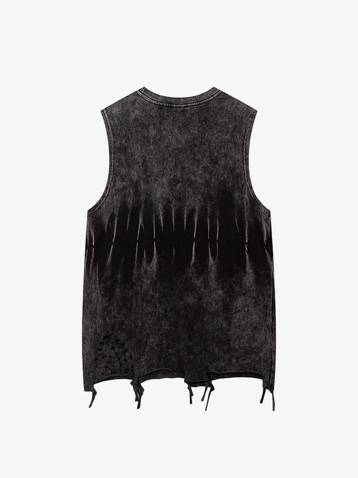 Gradient Tie-Dye Raw Edge Vest 