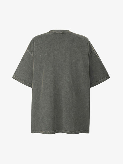 Washed Graphic Crew Neck T-Shirt 