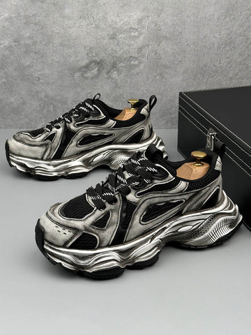 Chunky Sole Breathable Running Sneakers 
