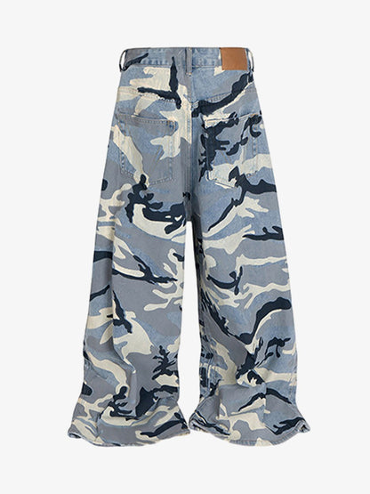 Street Retro Camouflage Baggy Jeans - 2395 