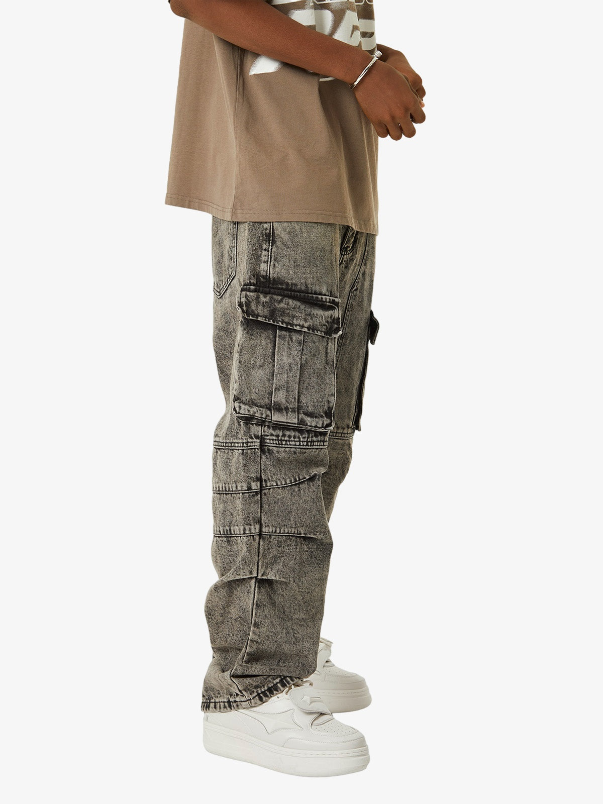 Thesupermade American Street Style Washed Distressed Work Jeans - 2354 