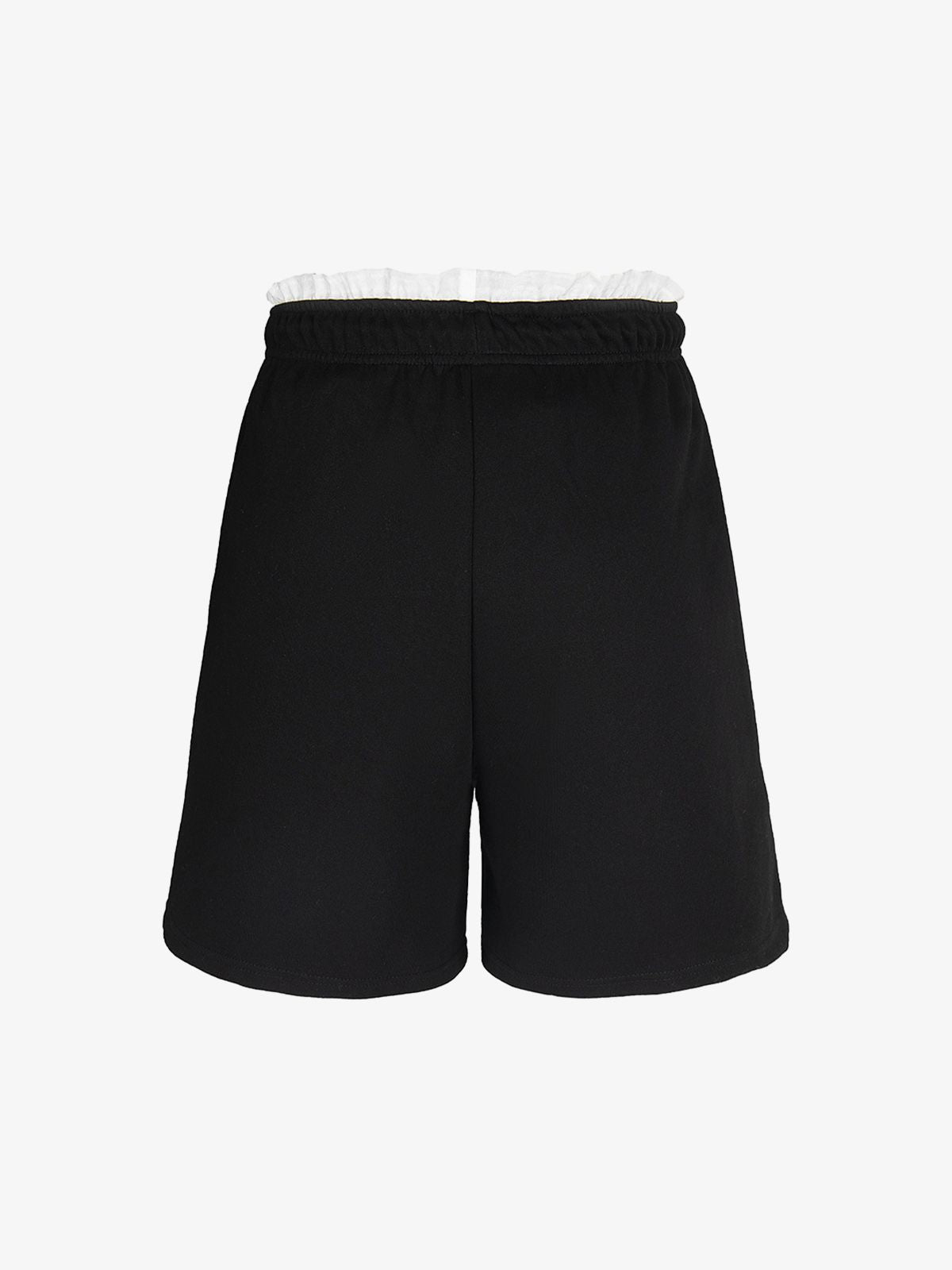 Elastic Letter Double Waist Shorts 