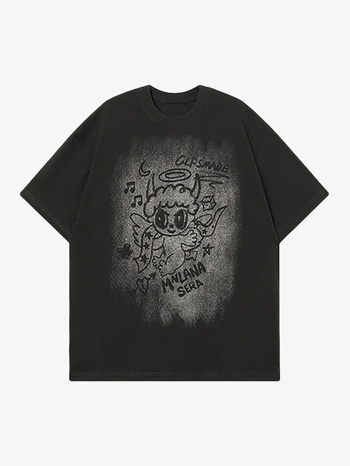 Oversized Angel Graphic T-Shirt 