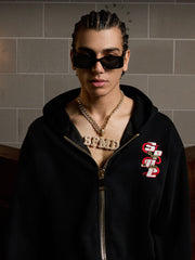 Original Embroidered Zip Up Hoodie 