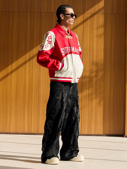 Original Contrast Color Varsity Jacket - 2349 