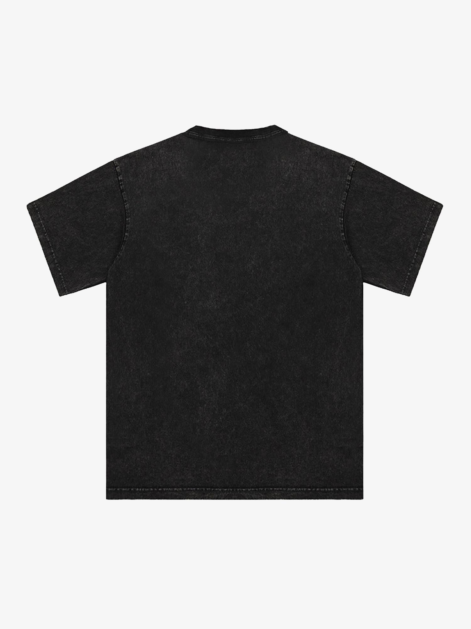 Thesupermade Washed Graphics Fun Letter Print T-shirt 
