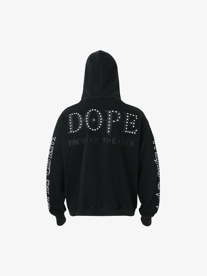 Thesupermade Rivet-adorned Graphic Hoodies 