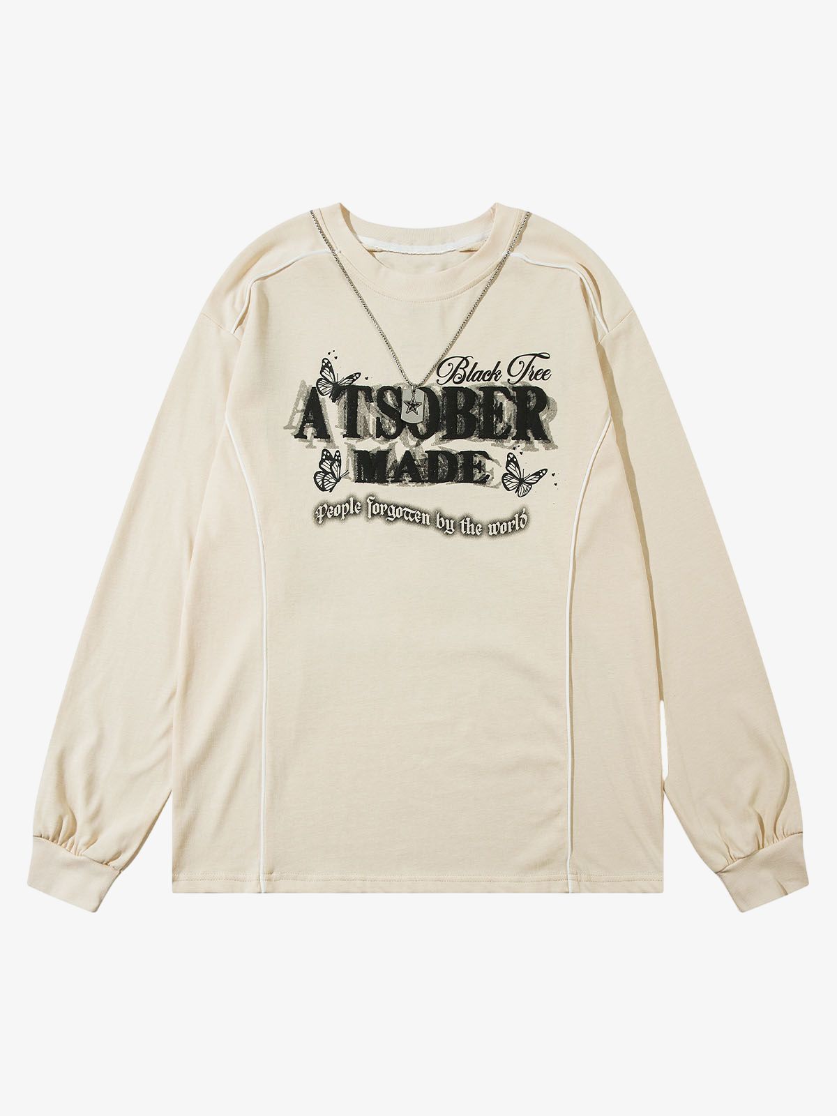 Thesupermade Star Chain Butterfly Long Sleeve T-shirt 