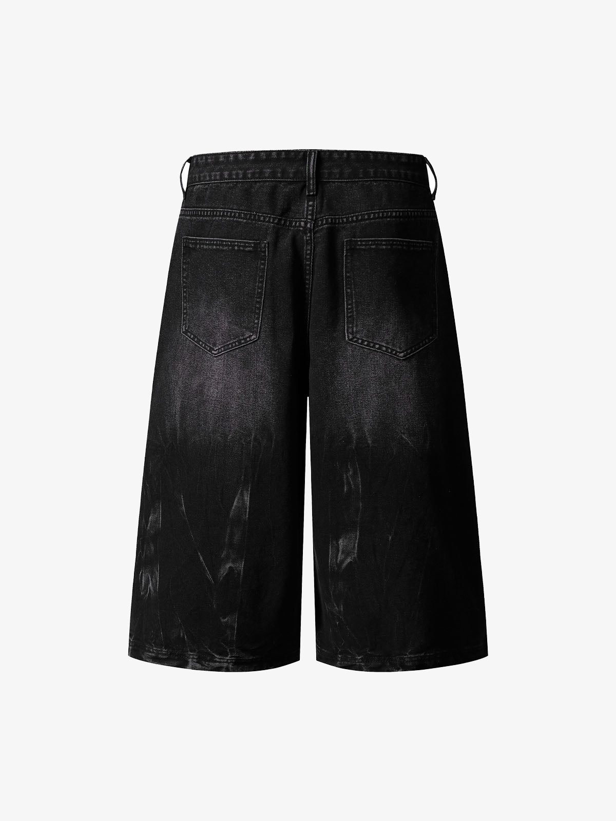 Retro Ripped Contrast Plaid Denim Shorts 