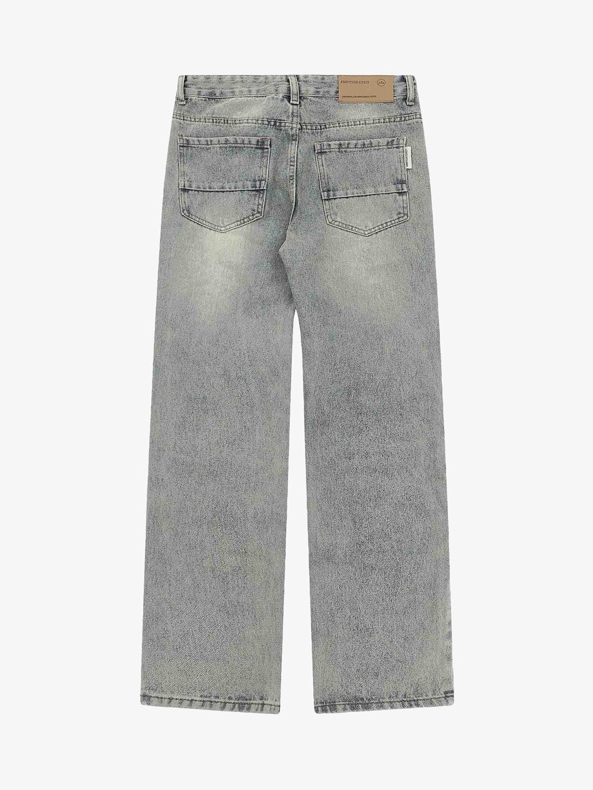 High Street Washed And Torn Work Pockets Denim Pants- 1646 