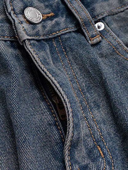 Wasteland Style Ink Splash Baggy Jeans 